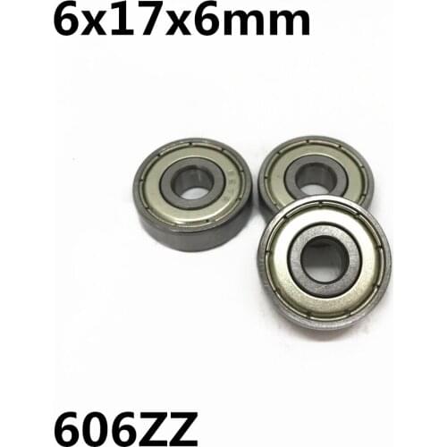 50Pcs 606ZZ 606-2RS R-1760ZZ 6x17x6 mm Deep groove ball bearing Miniature bearing High quality Advanced