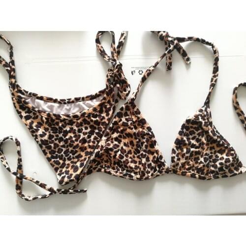 Athemis Leopard Bra shorts Bikini costume Small size