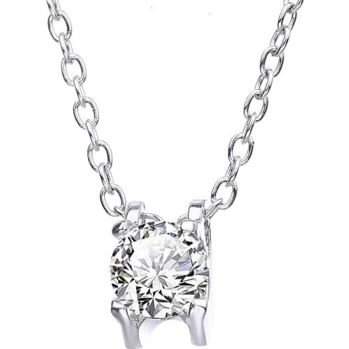 Bettyue Brand Fashion Charm Round Shape Cubic Zircon White Gold Color Jewelry Pendant Necklaces For Woman Wedding Party Gifts