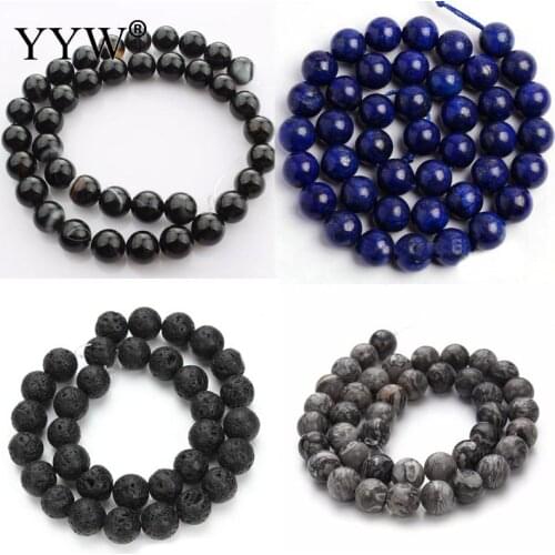 Grade AAA Natural Stone jaspers picasso lava frosted red tiger eye black agates Beads 10mm Round Loose Beads DIY Jewelry Making