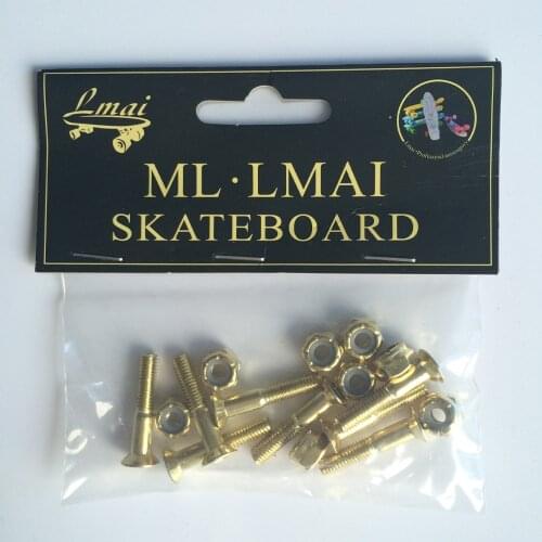 8pcs/Set 1" Hexagon Skateboard Long Board Head Deck Bolts Skate Board Bolts with Nuts