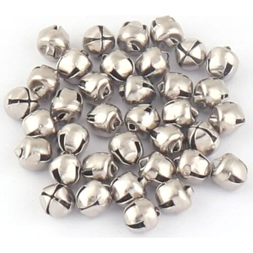 Silver Jingle Bells Christmas Bells Decorative Bells Sound Bells Ornament Bells Beads Charm Pendants Jewelry Making Findings 6mm