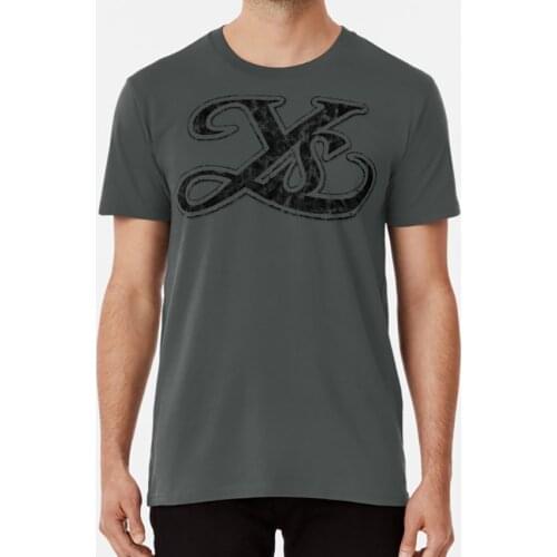 Ys Black Distressed Logo T Shirt Ys Lacrimosa Celceta Gaming Gamer Game Jrpg Rpg Dana Adol