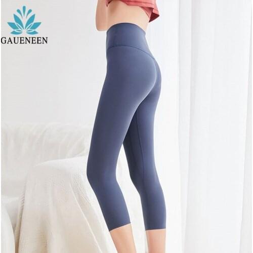 GAUENEEN Women Yoga Pants High Waist Seamless Leggings Sportswear Pants Capris 3/4 Gym Workout Leggings Fitness Sport Tights