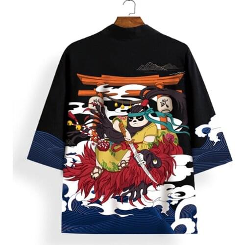 Kimono Man Japanese Yukata Samurai Clothes MenS Kimono Cardigan Jacket Japanese Kimono Man Streetwear Style Haori Male KK2021