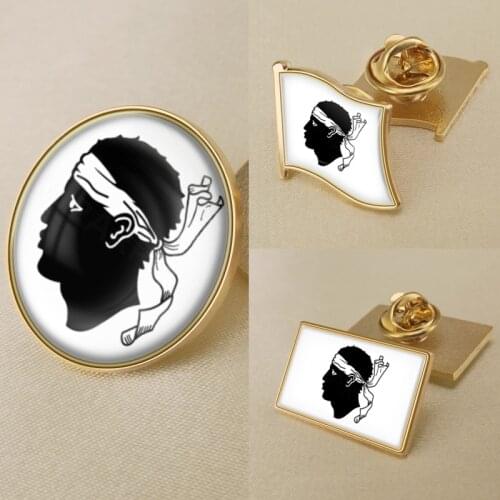 Corsica of France Flag Brooch Badges Lapel Pins