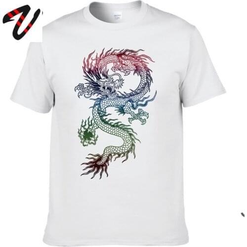 Tattoo Dragon Printing T-shirt Chinese Dragon Graphic Streetwear 2019 New Listing Fashion Casual Loose Tee Shirt Male