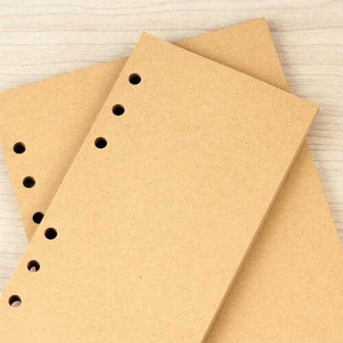 MyPretties A5 A6 Kraft Papers 40 Sheets Refill Papers for 6 Hole Binder Organizer Notebook Papers Blank Filler Pages for Planner