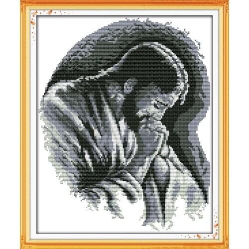 Jesus (8) cross stitch kit Religion people count print stamped canvas 18ct 14ct 11ct hand embroidery DIY handmade needlework