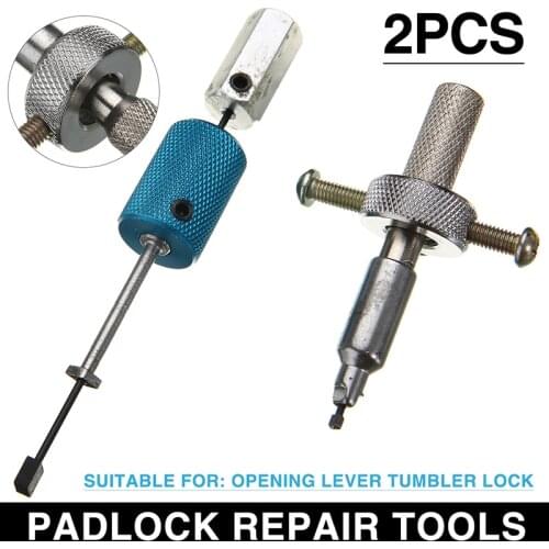 2Pcs Home Padlock Repair Tools Kit Locksmith Key Disc Detainer Unlocking Supplies Instrument Hardware Parts Removal Tools