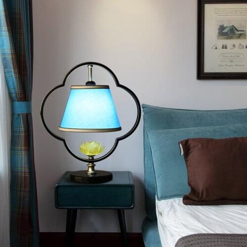 New Chinese style table lamp simple art retro nostalgic small fresh art desk lamp creative bedroom bedside reading lamp LB030306