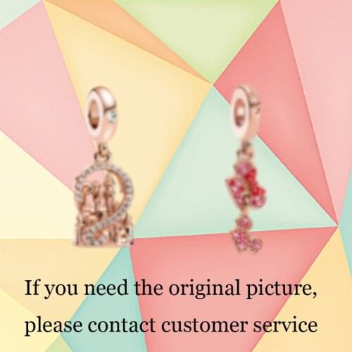 2021 New High Quality 100% 925 Sterling Silver Park Castle Pendant, Fashionable And Charming Diy Jewelry Gift For Girls