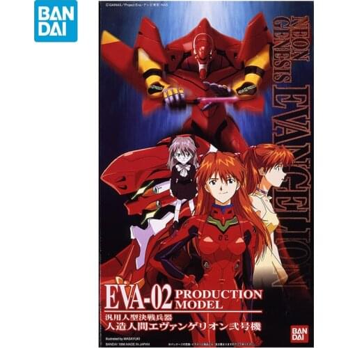 Original BANDAI 1:100 Gundam HG EVA 02 Ver. SET Anime Evangelion Assembled Robot Model Action Figure Kids Toys Christmas Gift