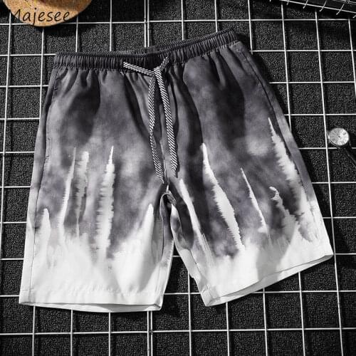 Board Shorts Men Quick-dry Loose Couples Plus Size 4XL Printed Teen Korean Style Chic Casual Trendy Soft New Harajuku Drawstring