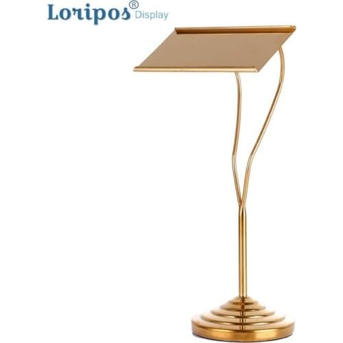 European Stainless Steel Menu Stand Metal Name Card Bracket Hotel Buffet Table Number Clamp Wedding Banquet Table Sign Stand