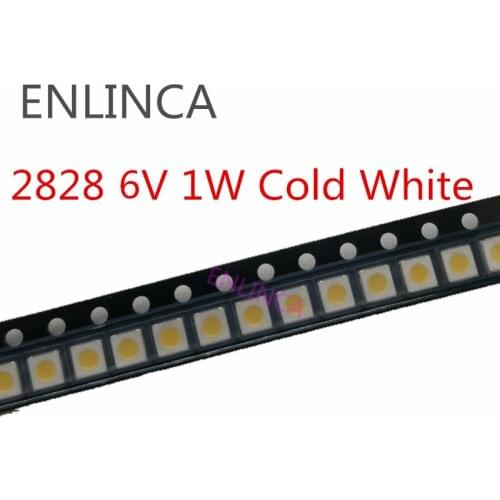 50-200pcs For SAMSUNG for LG TV Application 2828 LED Backlight zener 6V 1W 3228 2828 cold Cool white LCD Backlight for TV