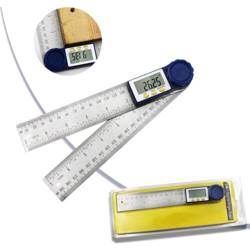 200mm Stainless Steel Angle Ruler LCD Display 360°Electron Goniometer Protractor Angle finder Woodworking Wood Measuring Tool