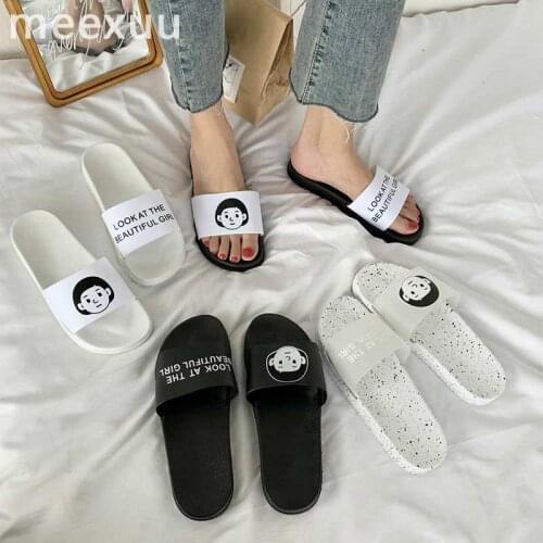 Women summer slippers indoor bethroom shoes couples non-slip cute female slippers 2021 new fashion simple students shoes hotsale