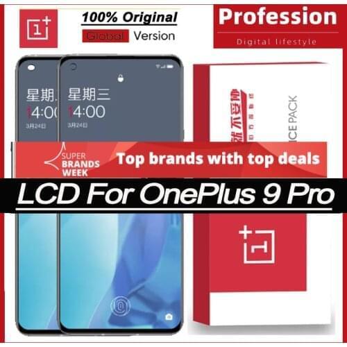 100% Original 6.7'' AMOLED Display for OnePlus 9 Pro LCD Touch Screen Digitizer Assembly Repair Parts
