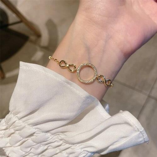 2021 New Niche Design Fashion Temperament Geometric Circle Korean Bracelet Fashion Temperament Wedding Party Jewelry