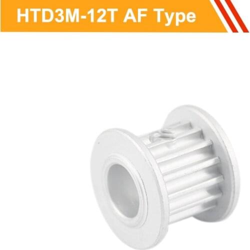 3M 12T Timing Pulley HTD3M Type Aluminium Wheel Pulley 11mm/16mm Belt Width 4/5mm Bore Motor Belt Pulley for 3D Printer