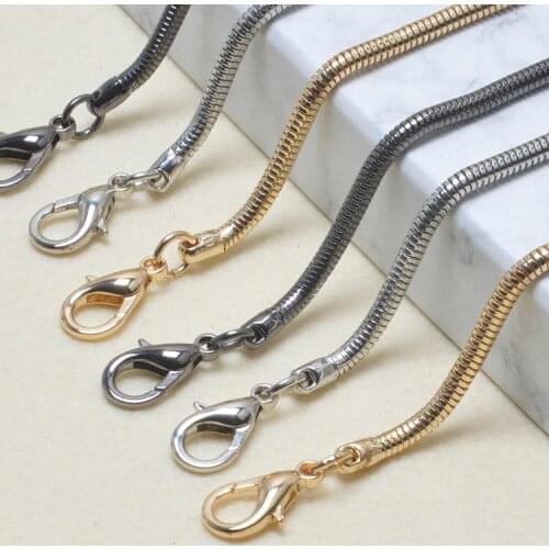 4.5 mm thickness DIY Accessory Factory Directly bag Snake metal Chains Bags Purses Strap Metal Purse Chain Shoulder obag Handle