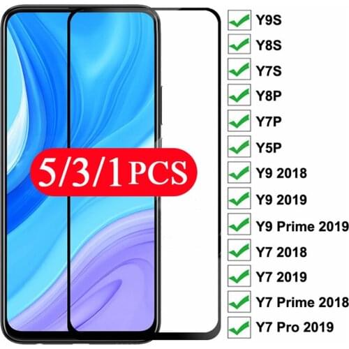 5/3/1Pcs for huawei y9 prime y6 y7 pro 2019 y5 lite 2018 y9s y9A y8s y8p y7p y6s y6p tempered glass film phone screen protector