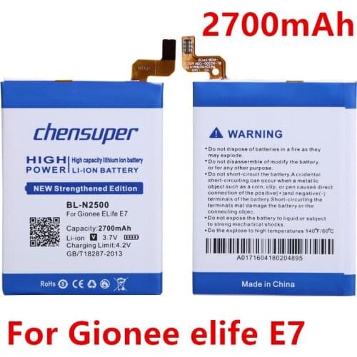 New chensuper 3.8V 2700mAh BL-N2500 Gionee ELife E7 E7T GN9002 Battery