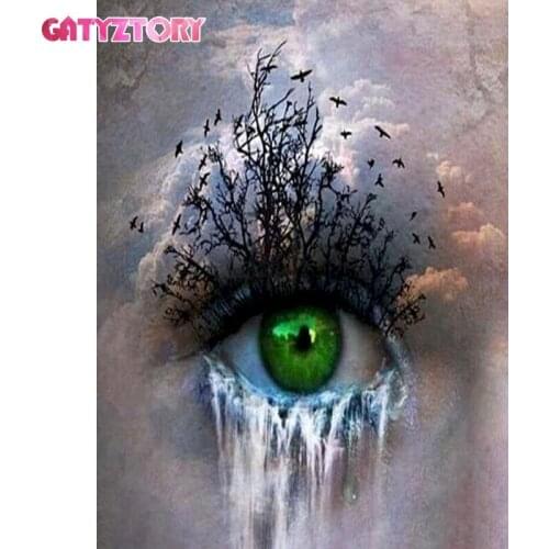 GATYZTORY 5D Diamond Painting Eye Diamond Embroidery Cross Stitch New Arrival Mosaic Home Decor