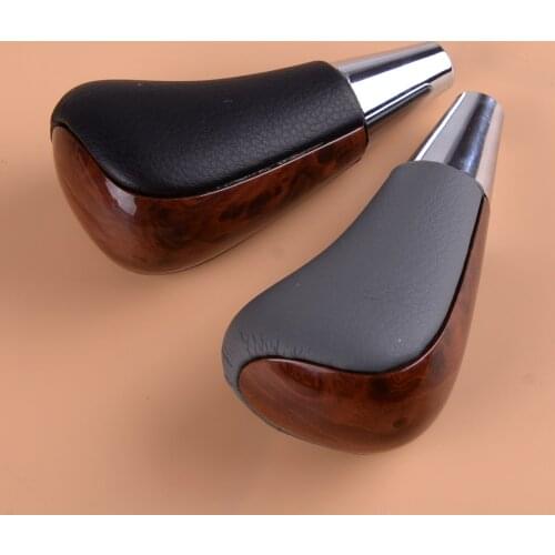 Beler Wood Style PU Leather Gear Shift Knob Fit for Toyota Corolla Camry Rav4 Lexus ES300 ES330 GS300