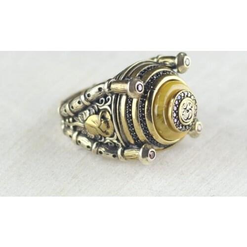 Big Stone, Mens Rings, the Ottoman Empire, Turkey, Seljuk and Islamic Culture, Ring, mecca, Allah, Prophet Muhammad, the Kaaba