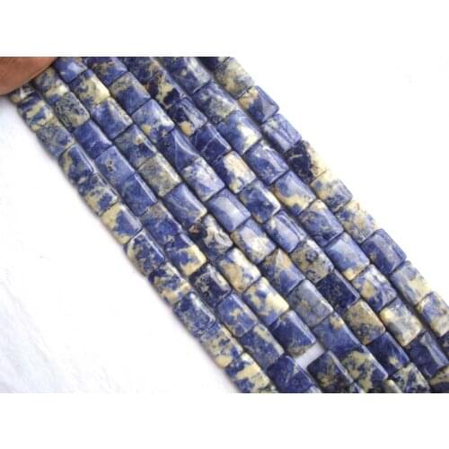 Natural Sodalite Flat Rectangle Shape 15*20mm Loose Beads For Jewelry Making DIY Bracelet Necklace Earrings