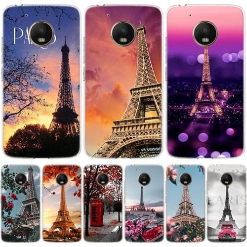 Paris Eiffel Tower Phone Case for Motorola Moto G8 G7 G6 G5 G4 E6 E5 E4 Power Plus Play One Action Macro Vision Cover Coque