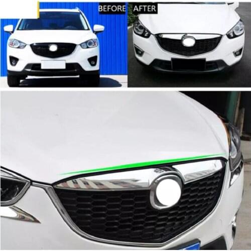 FOR Mazda CX-5 CX5 2012-2016 CHROME FRONT MESH GRILL GRILLE COVER TRIM INSERT RADIATOR BONNET GARNISH MOLDING GUARD BAR