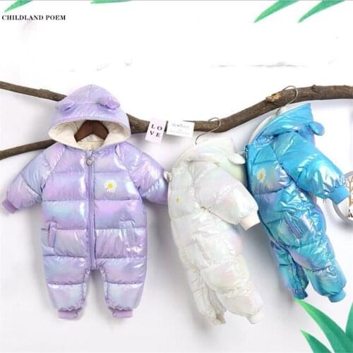 Baby Winter Clothes Newborn Baby Romper Outerwear Hooded Wind Proof Baby Snowsuit Thick Baby Jumpsuits Toddler Girl Boy Romper