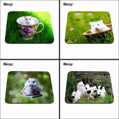 Beautiful A Hamster In The Cup Control Speed New Arrival Customized Durable PC Anti-slip Mouse Mat for Optal/Trackball Mouse