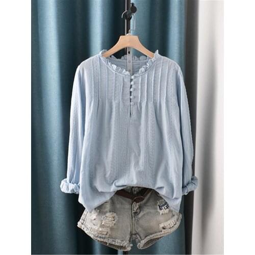 LIZHIQI Women's Ruffle Shirts