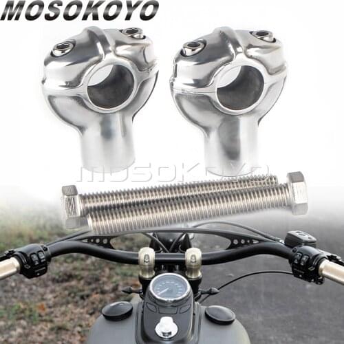Shorty Speed 1" Handlebar Riser 25mm Universal Handle Bar Mount Clamp for Harley Retro Cafe Racer XS650 Yamaha Scrambler Triumph