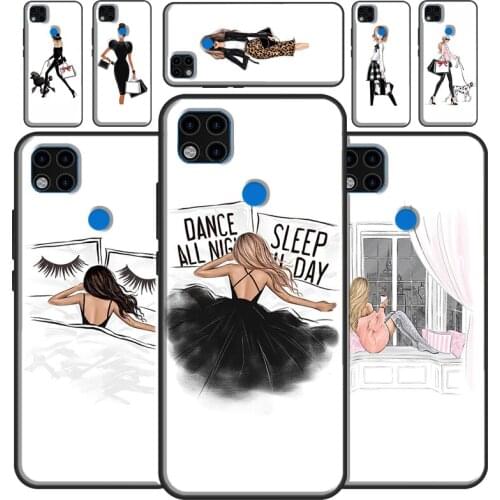 Fashion Wedding Pink Girl Art Girly Phone Case For Xiaomi Redmi Note 10 Pro Note 7 8 8T 9S 9A 9C 9T 7A 8A Note 9 Pro Cover