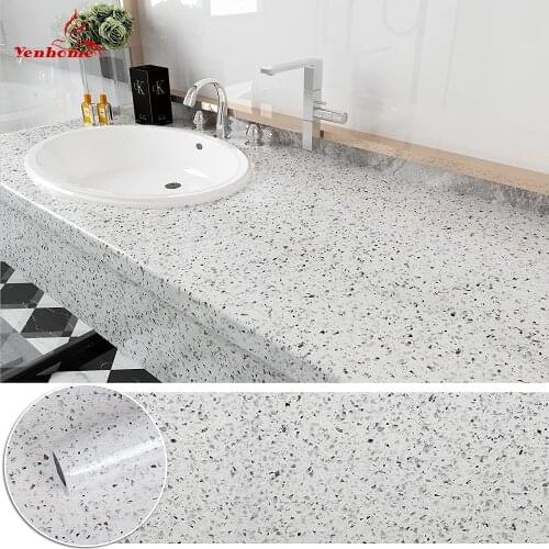 Marble Granite Waterproof Wallpaper Gravel Wall Sticker Kitchen Cabinets Countertops Self-Adhesive Contact Paper Decorative Film
