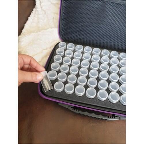 7 Colors 30/60 Bottles Diamond Painting Cross Stitch Accessories Tool Box Container Diamond Storage Bag Case Embroidery Mosaic