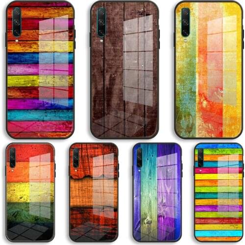 Nayida bstract wood colors textures Soft Silicone Case For Huawei Honor 30 20 10 Lite Pro 10i 20i 9a 8a 8x Glass Cover