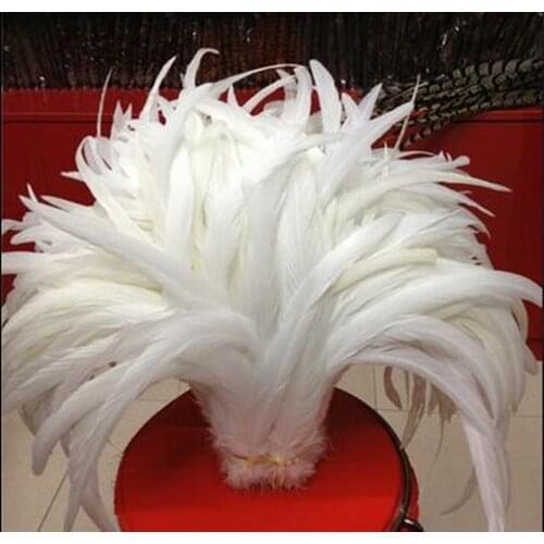 New! Wholesale 500pcs high quality White rooster feathers 10-12 inch /25-30 CM DIY jewelry decoration, art props accessories