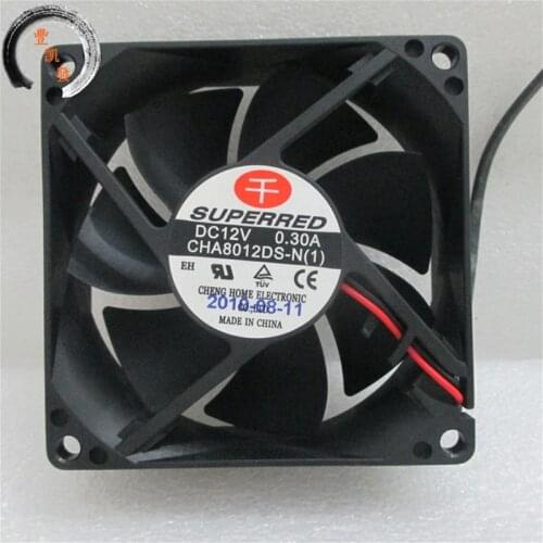 New original CHA8012DS 12V 0.30A 8025 8cm Chassis Power Cooler Fan