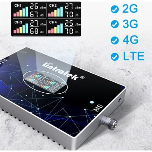 Repeater 2G 3G 4G 800 900 1800 2100 2600 B20 B7 B3 B1 LTE Signal Booster Four Band Network Booster 4G Amplifier