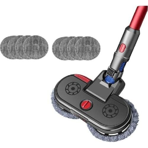 Fluffy Electric Dry and Wet Mop Cleaning Head for Dyson V7 V8 V10 V11 Cordless Vacuum Cleaner Accessories