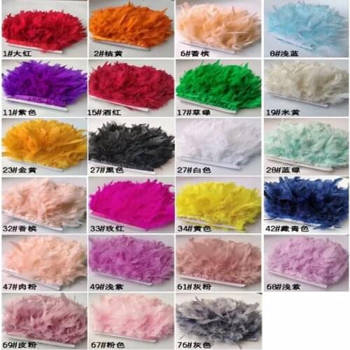 5/10 meter multi-color Turkey feather decorative striped skirt wedding dress decoration and DIY crafts accessories