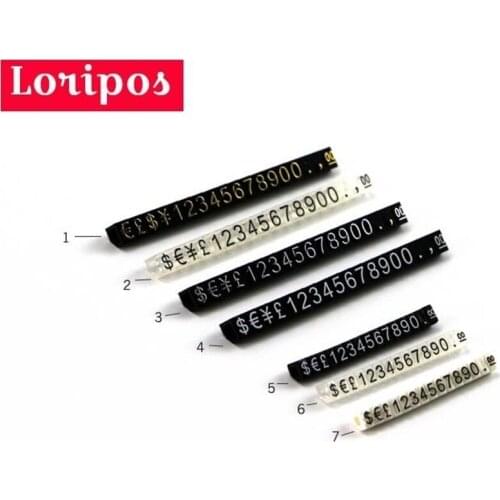 Adjustable Price Tags Euro HK US Dollar Assembly Blocks Number Digit Cube Watch Jewelry Store Counter Display Stand Desk Sign