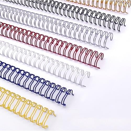 100pcs Metal YO Double Coil Calendar Binding Coil Notebook Spring Book Ring Wire O Binding A4 Binders Double Wire Binding