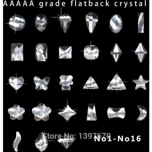 20p flatback non-hotfix crystal glass manicure diamond ornament Nails Rhinestone Nail Art Decoration Gemstones Nail Accessory